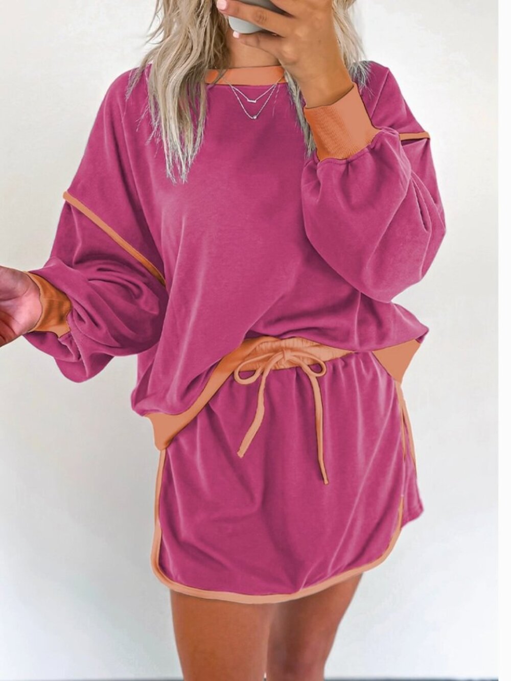 Two peice atheisure skirt and sweatershirt